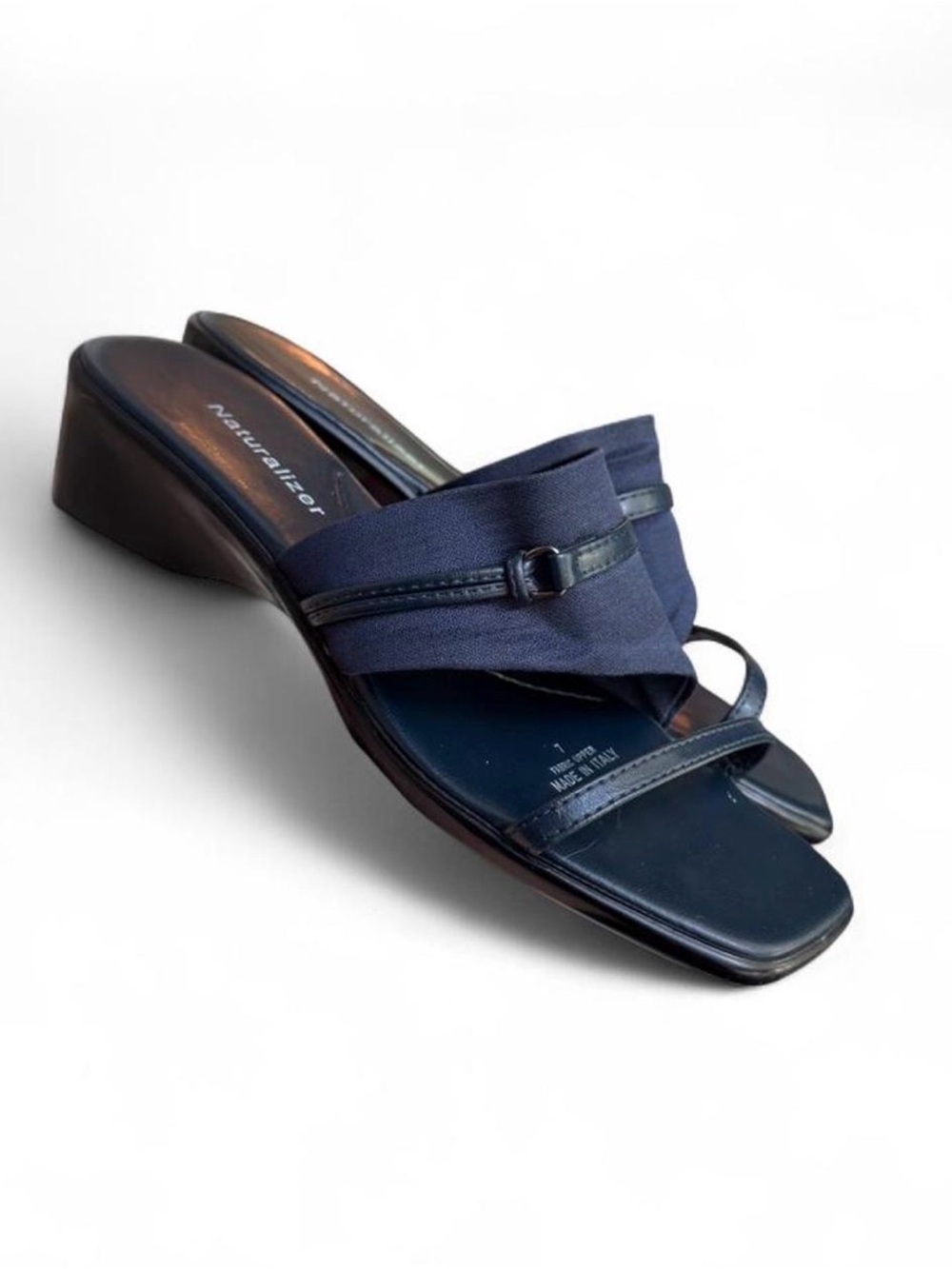 Naturalizer Navy Wedge Sandal